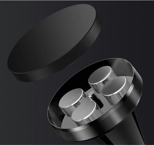 Suport Telefon Auto Idealstore Inel Magnetic Ajustare Unghi Rotire 360 Grade Suport Flexibil Stabil Ușor de Instalare Design Modern Elegant Oțel Inoxidabil Negru