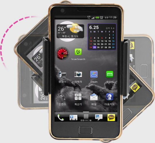 Xenomix Βάση Κινητού Αυτοκινήτου Στήριξης Smartphone με Ρυθμιζόμενα Άγκιστρα Μαύρη
