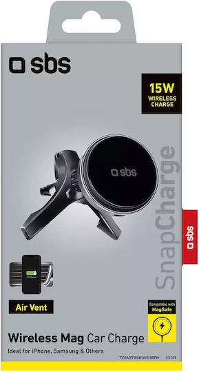 SBS Suport Auto pentru Telefon cu magnet MagSafe Neagră