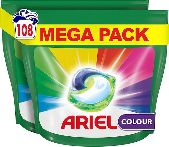 Ariel All in 1 Color Απορρυπαντικό με Άρωμα Touch of Lenor Fresh για Χρωματιστά Ρούχα (54 Κάψουλες)