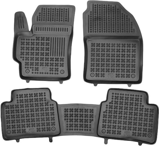 Rezaw Plast Set of Front and Rear Mats 3pcs Tray Type for Toyota Corolla 2018+ Black