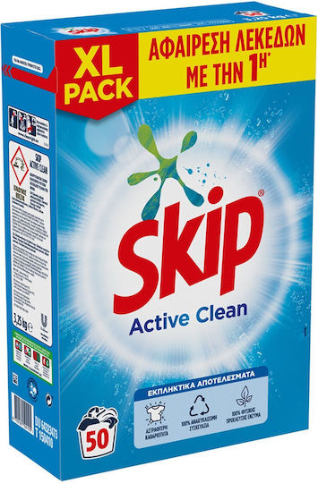Skip Active Clean Waschmittel in Pulverform 3.25lt (50 Messbecher)