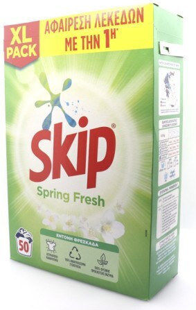 Skip Spring Fresh Απορρυπαντικό Ρούχων σε Σκόνη 3.25lt (50 Μεζούρες)