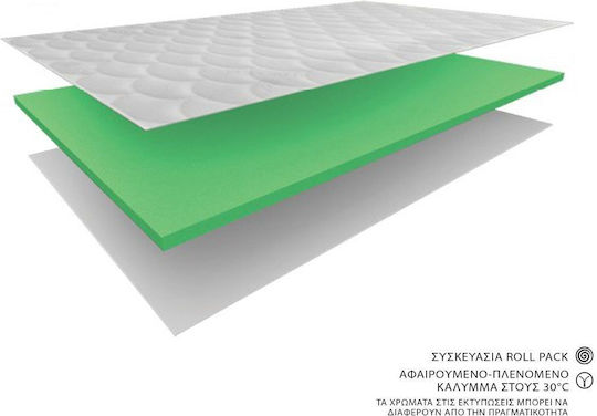 Eco Sleep Topper Cellfoam King Size Spumă cu Husă Detașabilă 180x200x4buc