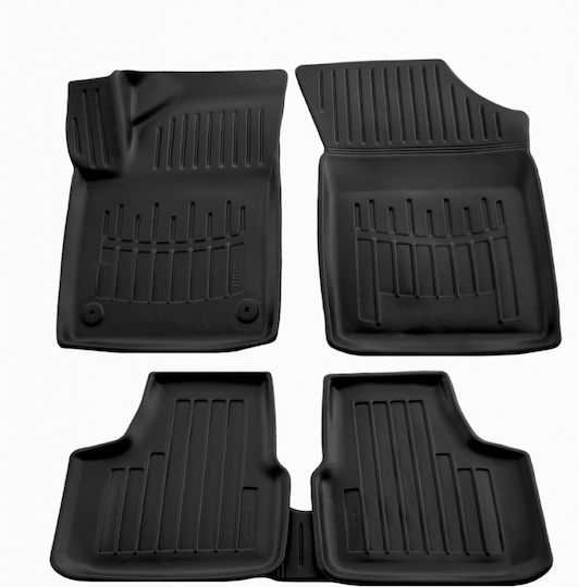 Race Axion Set Front and Back Car Mats 5 Pieces Raised Sides Type for Seat Mii Skoda Citigo Volkswagen Up 2019 Black