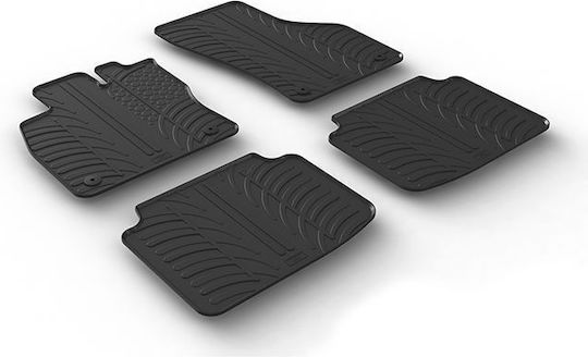Auto Gs Set of Front and Rear Mats 4pcs for Skoda Superb Black