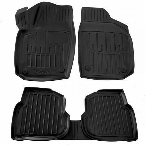 Race Axion Set of Front and Rear Mats 5pcs Tray Type for Volkswagen Polo 2010-2020 Black