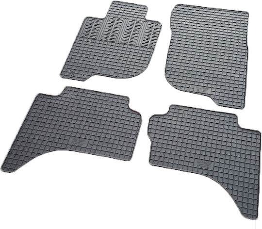 Cik Set of Front and Rear Mats 4pcs for Mitsubishi L200 2015+ Black