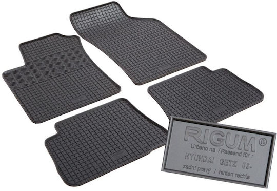 Rigum Set of Front and Rear Mats 3pcs for Hyundai H 350 2014+ Black