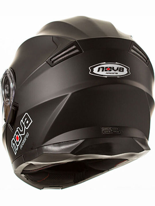 Nova Racing 510-DV Black Matt Κράνος Μηχανής Flip-Up ECE 22.06 1590gr με Sunvisor