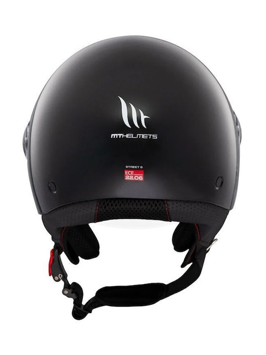 MT Street S Black Gloss A1 Motorcycle Helmet Jet ECE 22.06 / DOT 950gr