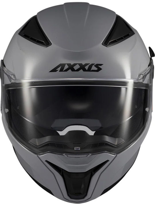 Axxis Panther Grey Gloss A12 Motorcycle Helmet Full Face ECE 22.06 with Sunvisor