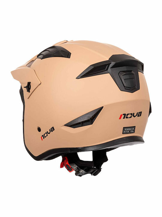 Nova N-230 Sand Matt Κράνος Μηχανής Jet ECE 22.06 1250gr με Sunvisor