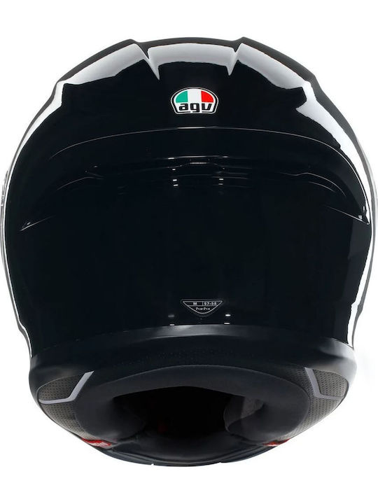 AGV K6 S Black Motorcycle Helmet Full Face ECE 22.06 1255gr with Pinlock