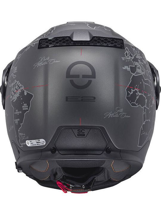 Schuberth E2 Atlas Anthracite Cască Moto Flip-Up ECE 22.06 cu Sunvisor