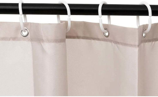 5Five F-V Lin Κουρτίνα Μπάνιου Υφασμάτινη 180x200cm Εκρού