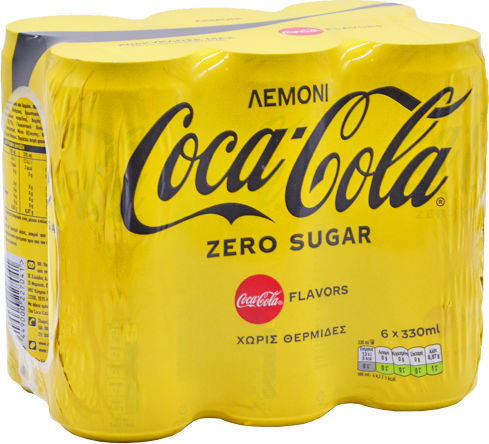 Coca-Cola Zero Lemon Кола с Газировка Без Захар в Кутия 6x330ml