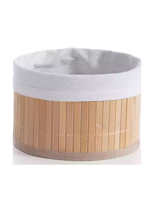 Nef-Nef Homeware Διακοσμητικό Καλάθι Μπαμπού Μπεζ 23x13.5x13.5εκ.