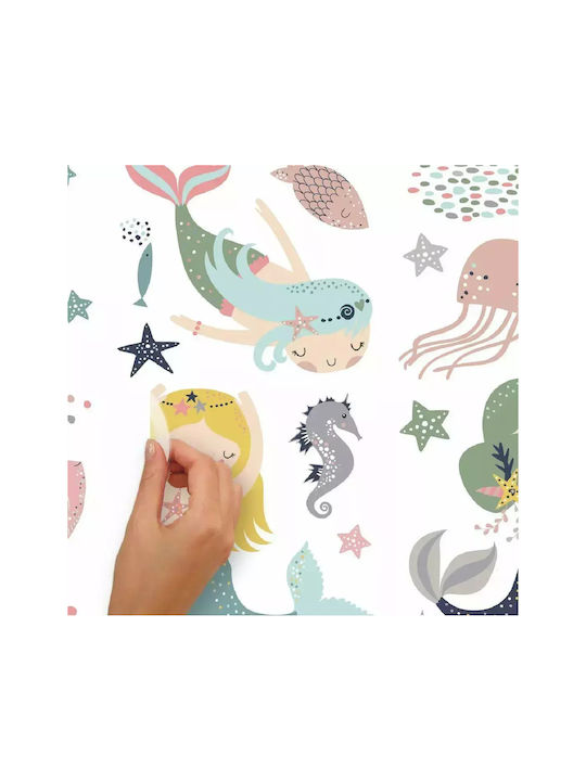 RoomMates Decor Kids Wall Sticker Mermaids Pastel