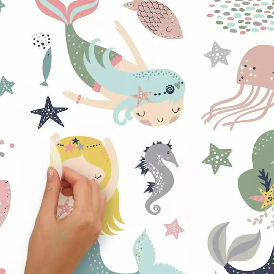 RoomMates Decor Kids Wall Sticker Mermaids Pastel