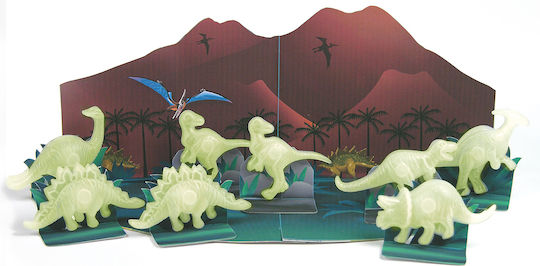 4M Kinder Wandsticker Wand Leuchtend 3D Dinosaurs 8Stück