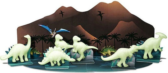 4M Kinder Wandsticker Wand Leuchtend 3D Dinosaurs 8Stück
