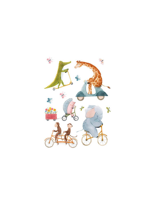 Ango Kids Wall Sticker Animals Riding 12pcs