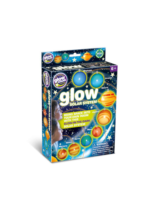 Brainstorm Autocolant Decorativ pentru Copii Perete Fluorescent 3D Sistem Solar 8buc