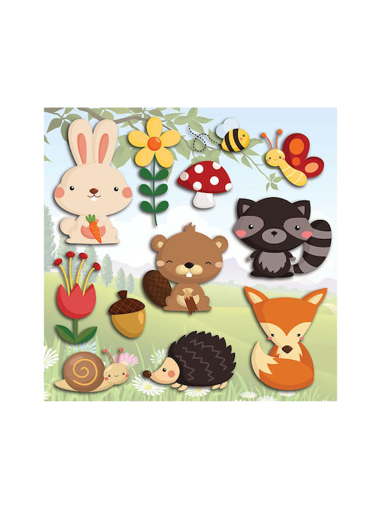 Ango Autocolant Decorativ pentru Copii Perete 3D Spumă Happy Forest
