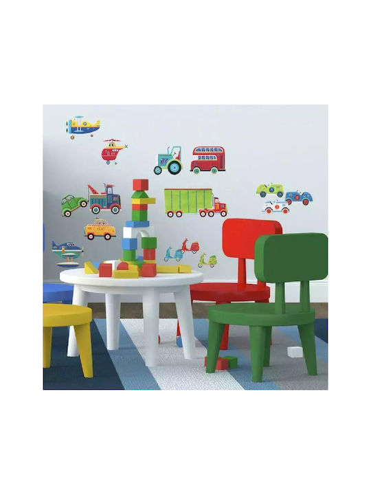 RoomMates Decor Παιδικό Διακοσμητικό Αυτοκόλλητο Τοίχου Transportation 26τμχ