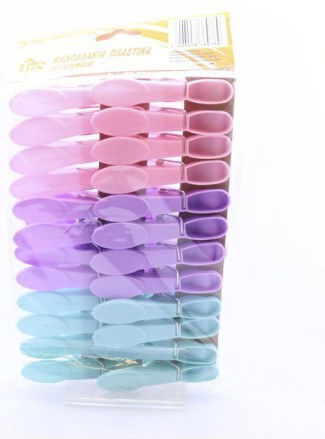 TnS Clothespins made of Plastic 24pcs Multicolour