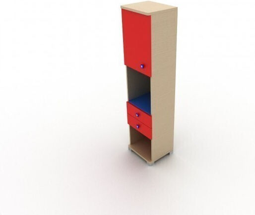 Bookie 05 Bücherregal Boden Rosa 45x39x185cm