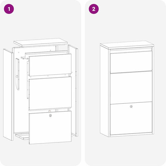 vidaXL Dekorative Box 44x22x82cm