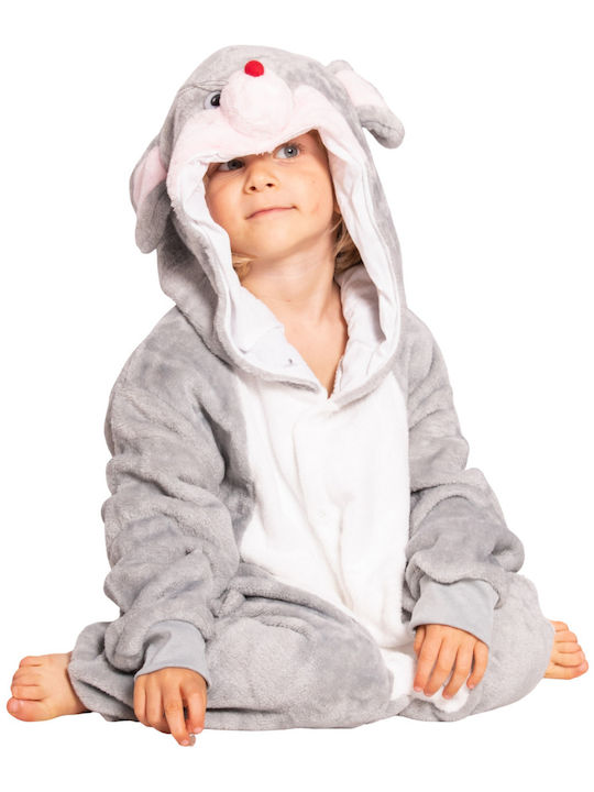 Pijama întreagă pentru copii De iarnă Fleece Gray
