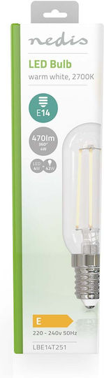 Nedis Bec LED E14 T25 Hotă Bucătărie 4W 470 Lm Transparent