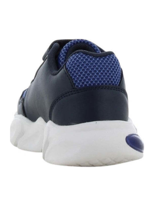 Παιδικά Sneakers Ανατομικά με Σκρατς & Φωτάκια Μπλε