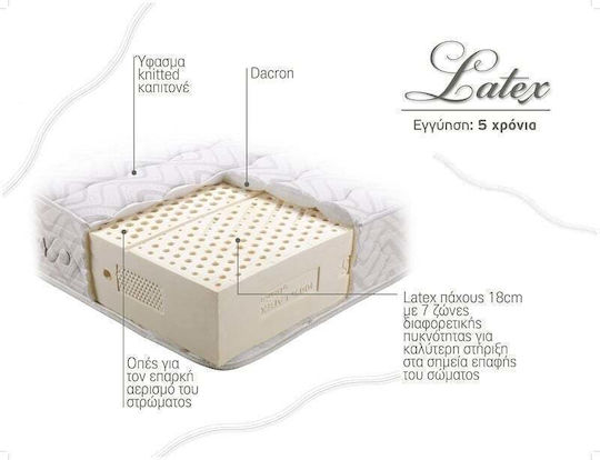 Linea Strom Semi-double Ergonomic Mattress Latex / Foam 130x200x21cm