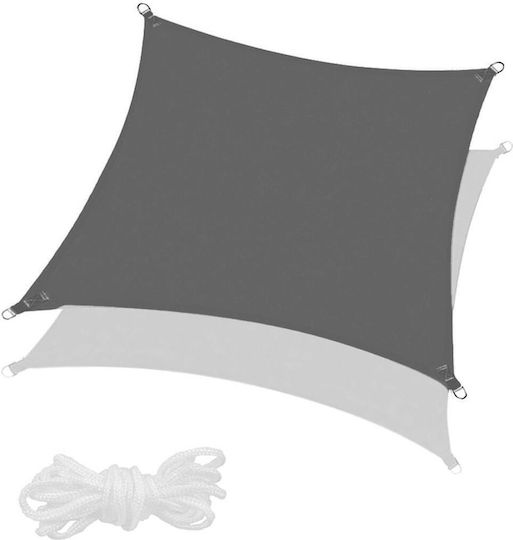 3x3 M Waterproof Sunshade Canopy Terrace Balcony Uv Protection Gray