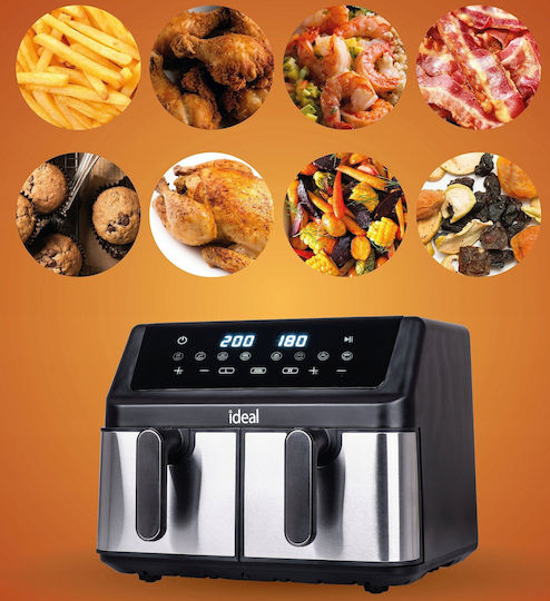 Eldom Air Fryer with Double Detachable Bucket 9lt Black IK1500