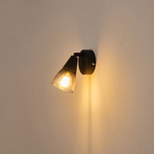 Eurolamp Μονό Σποτ με Ντουί E14 σε Μαύρο Χρώμα