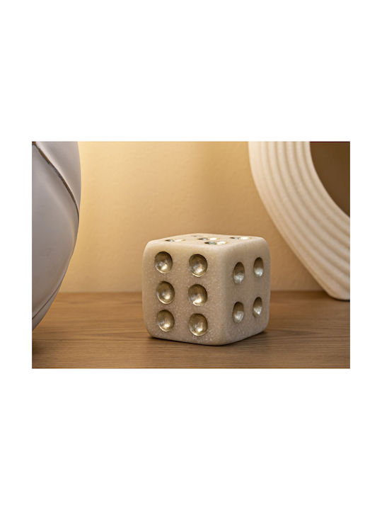 Polyresin Dekoratives Würfel Spielwürfel Gold 8×8×8cm