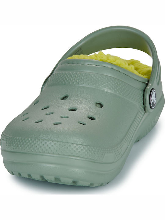 Παντόφλες Χακί Classic Lined Clog