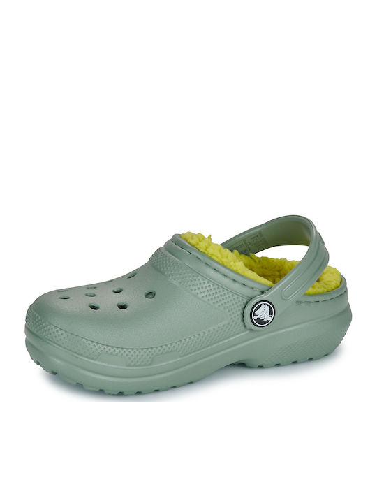 Παντόφλες Χακί Classic Lined Clog
