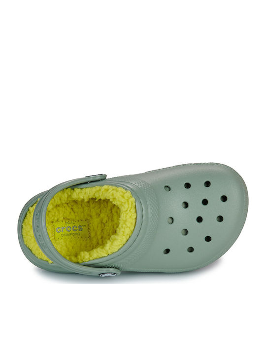 Παντόφλες Χακί Classic Lined Clog