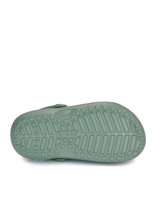 Παντόφλες Χακί Classic Lined Clog