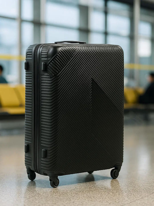 Trizand Valize de Călătorie Dure Negru cu 4 roți Set 3buc