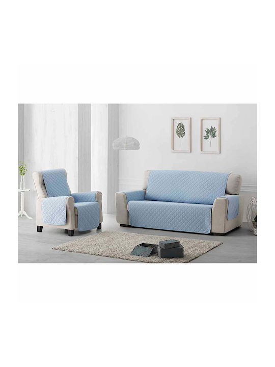 Sofazip Elastische Abdeckung für Zweisitziges Sofa Azure-beige 110εκ. 1Stück SZMATAZBE