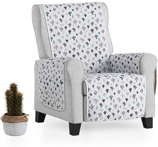 Sofazip Elastische Abdeckung für Vier-Sitzer-Sofa Weiß 200εκ. 1Stück SZMATCACTUS