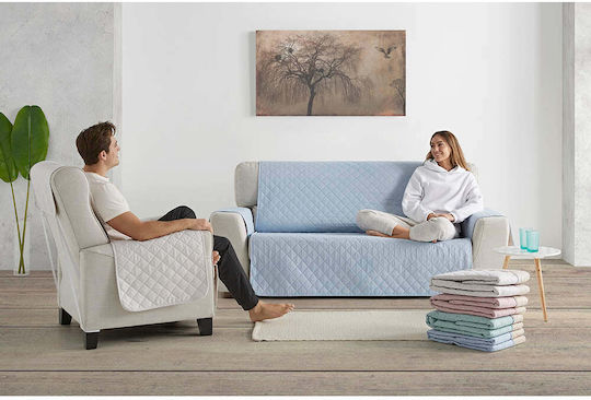 Sofazip Elastic Cover for Four Seater sofa Azure-beige 200εκ. 1pcs SZMATAZBE