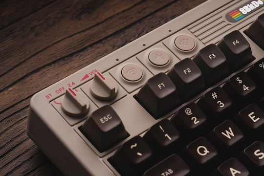 8Bitdo Retro C64 Edition Wireless Gaming Mechanical Keyboard Tenkeyless with Kailh Box White switches (English US) Gray